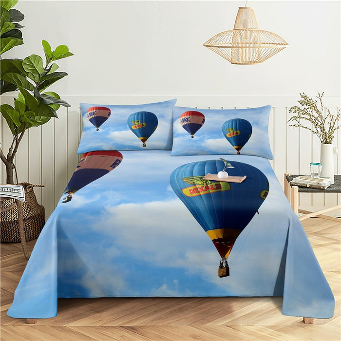 Hot Air Balloon Print Bedding Set