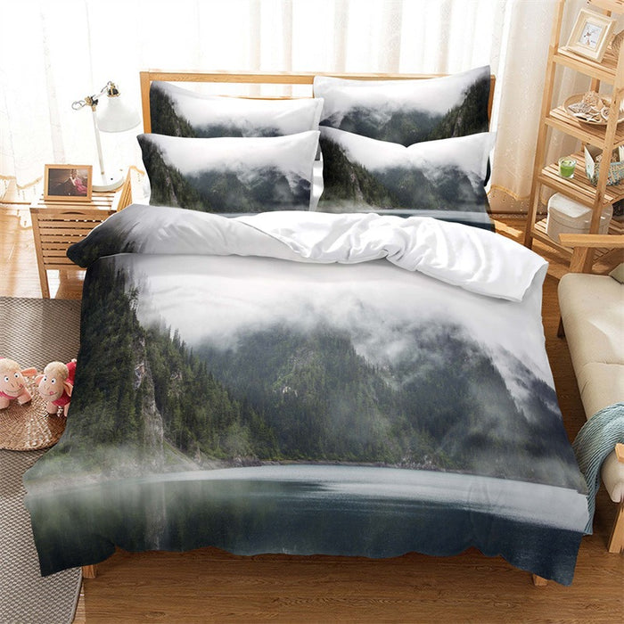 Fashion Landscape Scenery Horse Duvet Cover Set