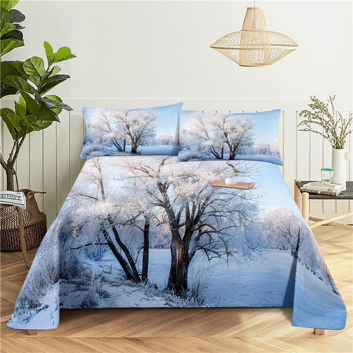 Printed Trees Bedding Set