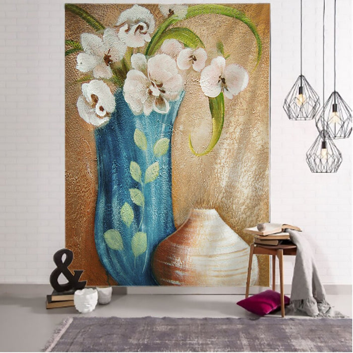 Vintage Floral Decorative Tapestry Wall Hanging Tapis Cloth