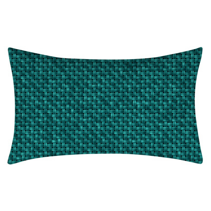 Green Psychedelic Pattern Printed Rectangular Pillow Cover