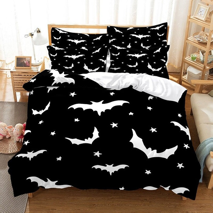 3D Bats Printed Bedding Set