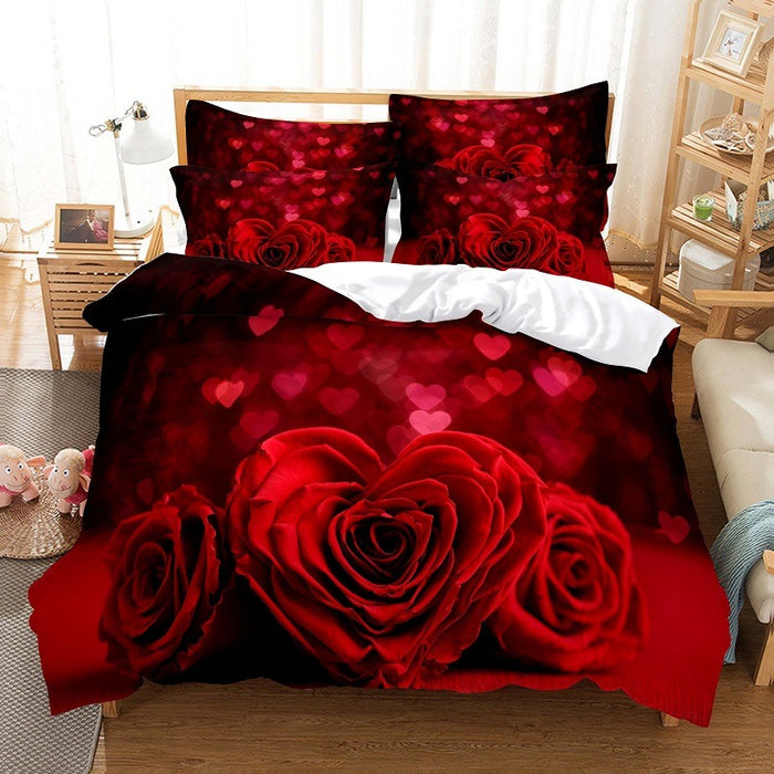 3D Rose Bedding Set