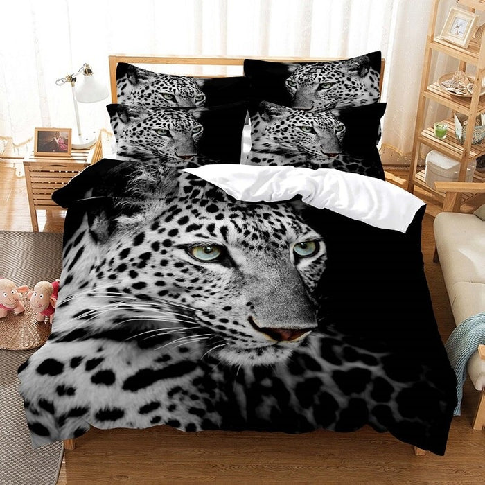 3D Cheetah Printed Bedding Set
