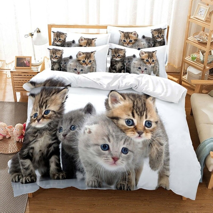 3D Cats Bedding Set
