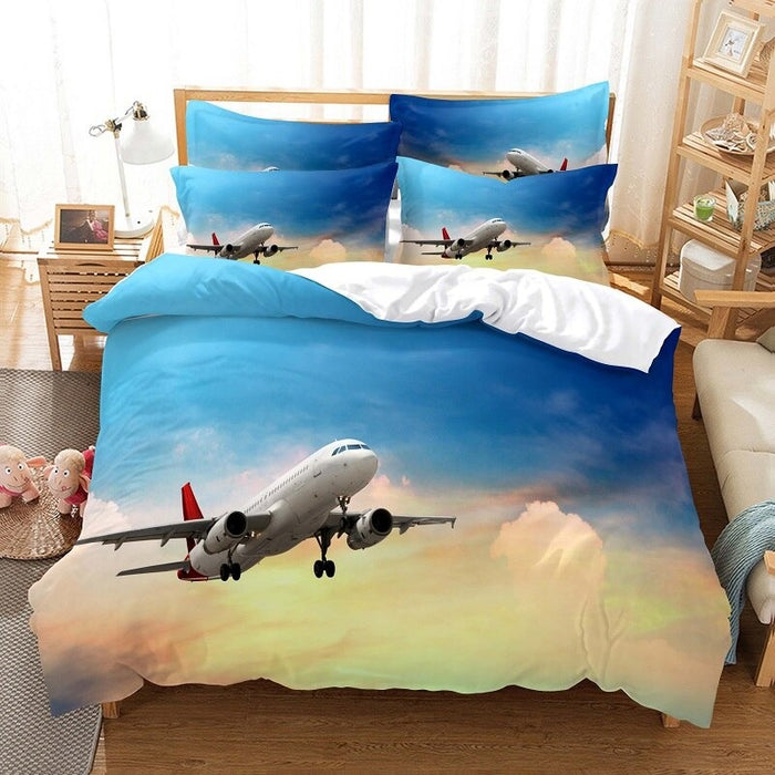 3D Aeroplane Bedding Set