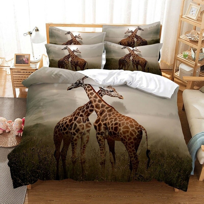 3D Giraffe Printed Bedding Set