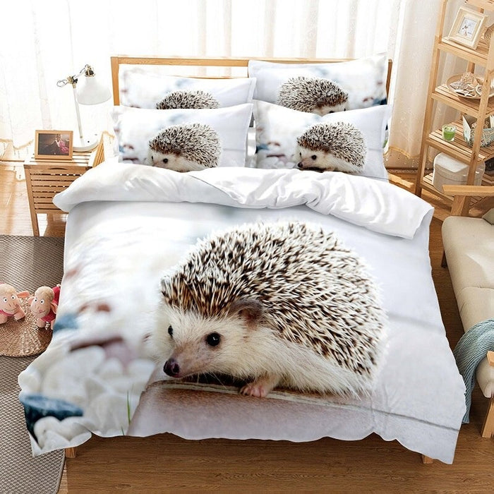 3D Hedgehog Printed Bedding Set