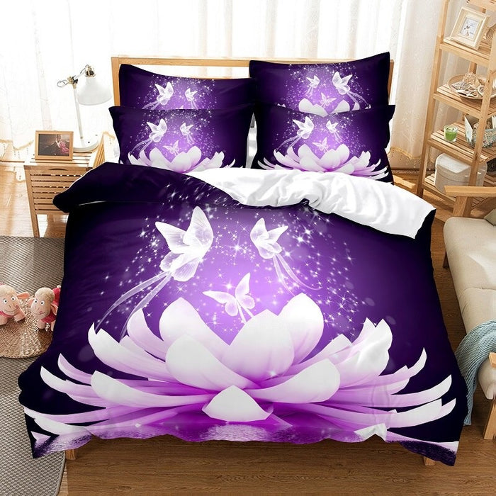 3D Butterfly Printing Bedding Set
