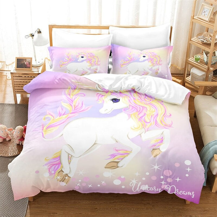 Animal & Cartoon Pattern Duvet Cover And Pillowcase Set