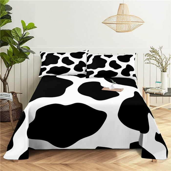 2 Sets Cow Pattern Pillowcase Bedding