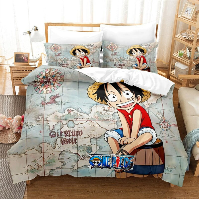 Anime Characters Printed Bedding Set