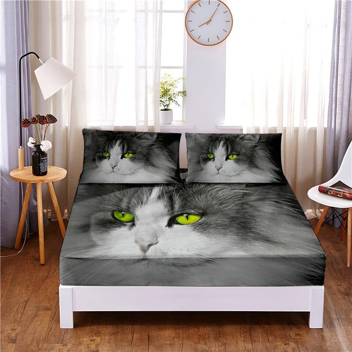 Animal Digital Printed 3pc Polyester Bedding Set