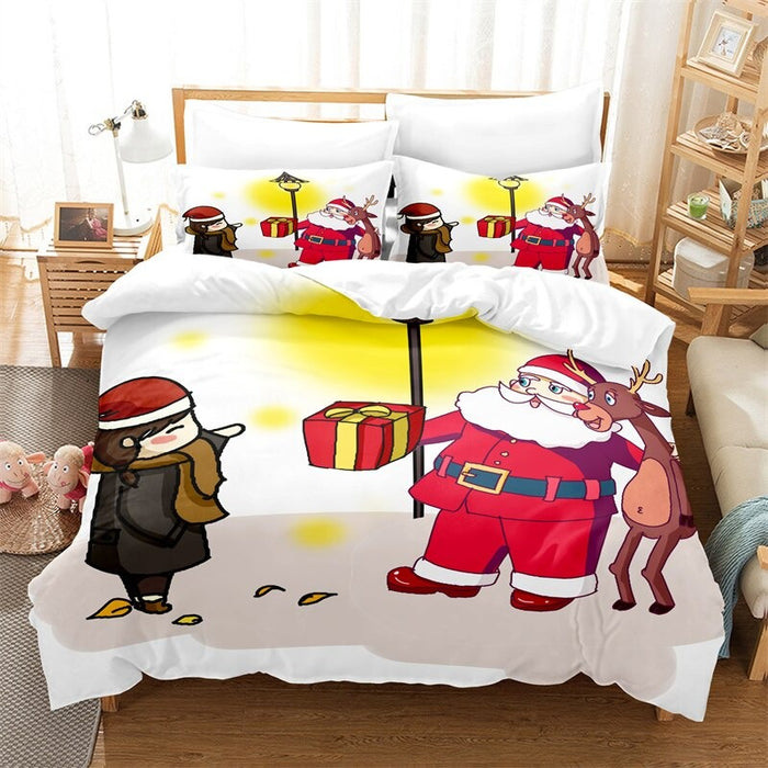 Christmas Duvet Cover And Pillowcase Bedding Set