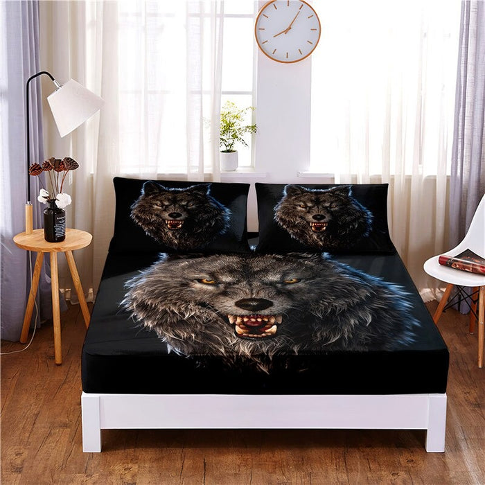 Natural Animals Digital Printed Mattress Cover Set