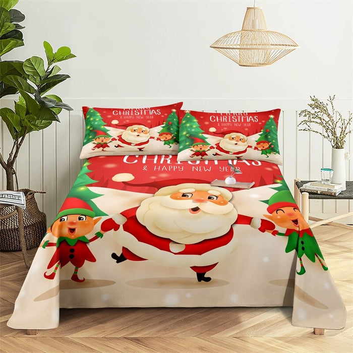 Santa Style Complete Bed Sheets And Pillowcases Set