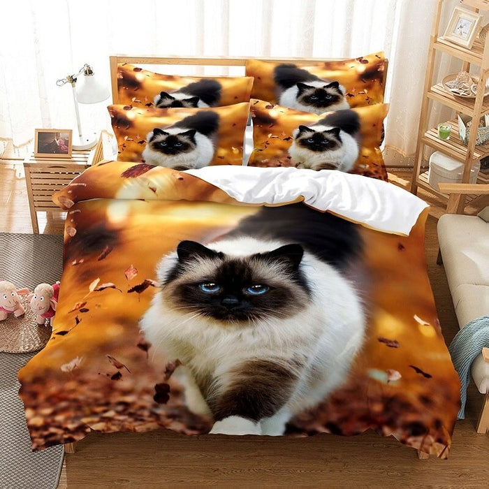 Cat Print Duvet Cover Set