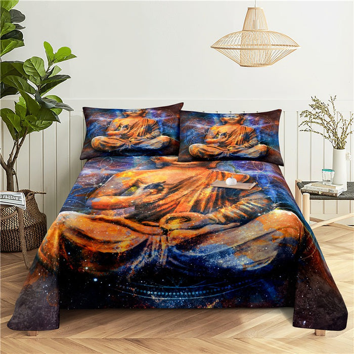 Buddha Statue Print Bedding Set