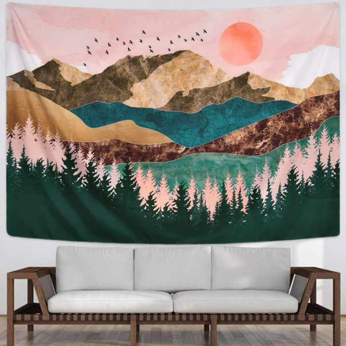 Nature Landscape Tapestry Wall Hanging Tapis Cloth