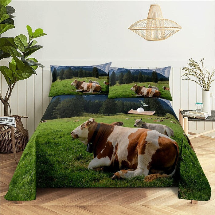 Printed Cows Bedding Set