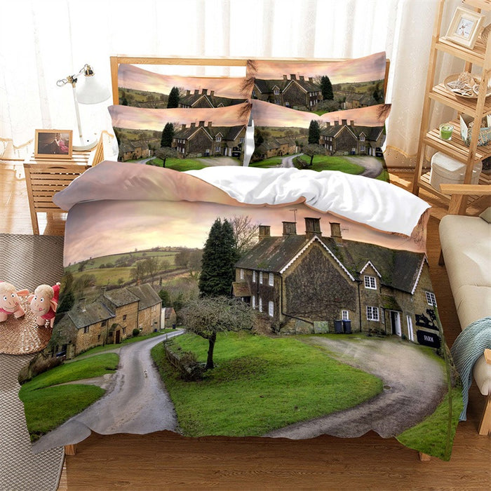 Grass Land Scenery Digital Printed Bedding Set