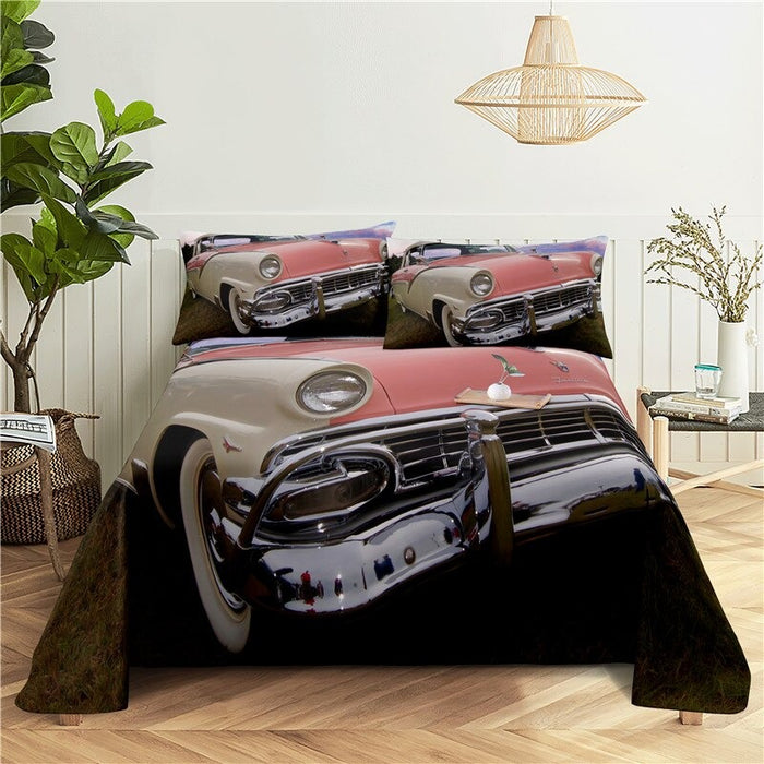 Printed Sports Car Bedding Set