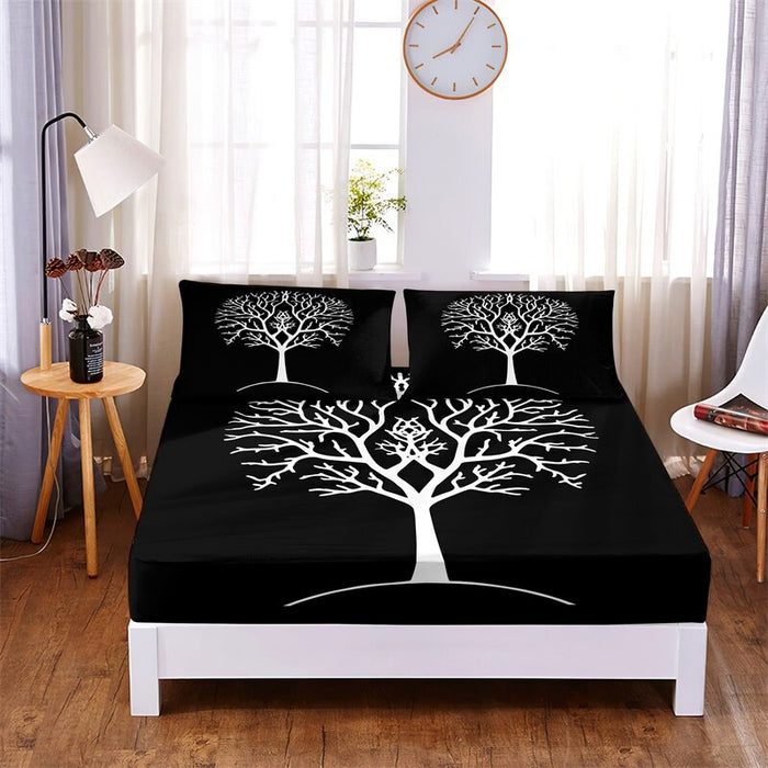 Charming Forest Print Fitted Sheet Bedding Set