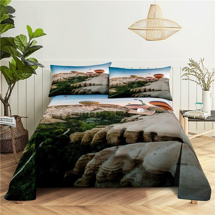 Rosy Clouds Printed Bedding Set