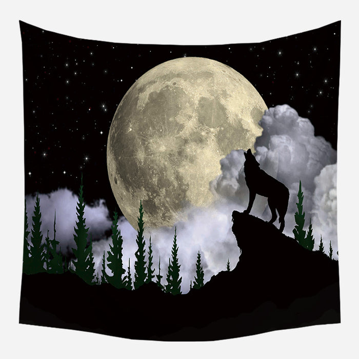 Full Moon Tapestry Wall Hanging Tapis Cloth