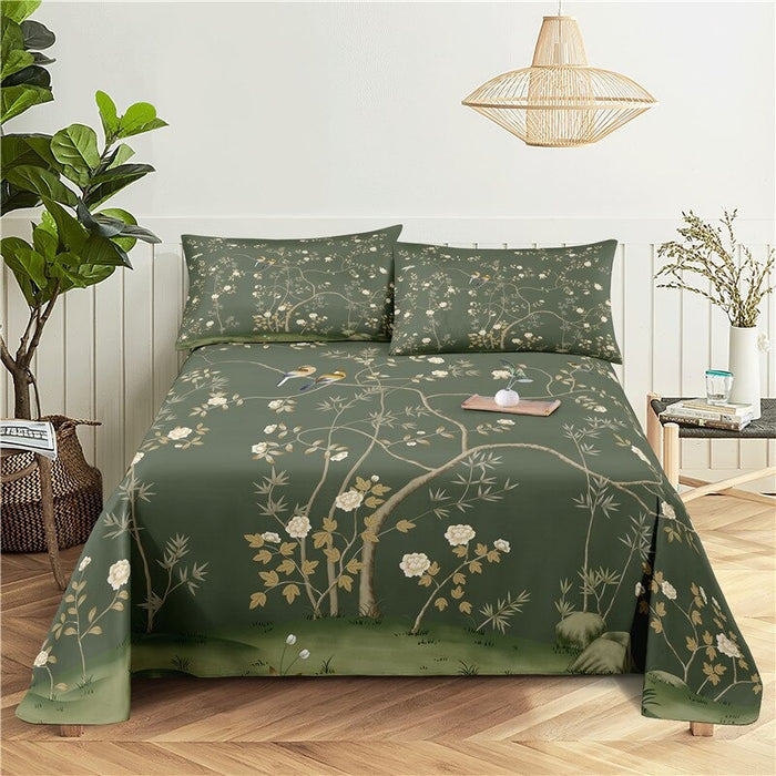 2 Sets Beautiful Sprays Printed Bedding