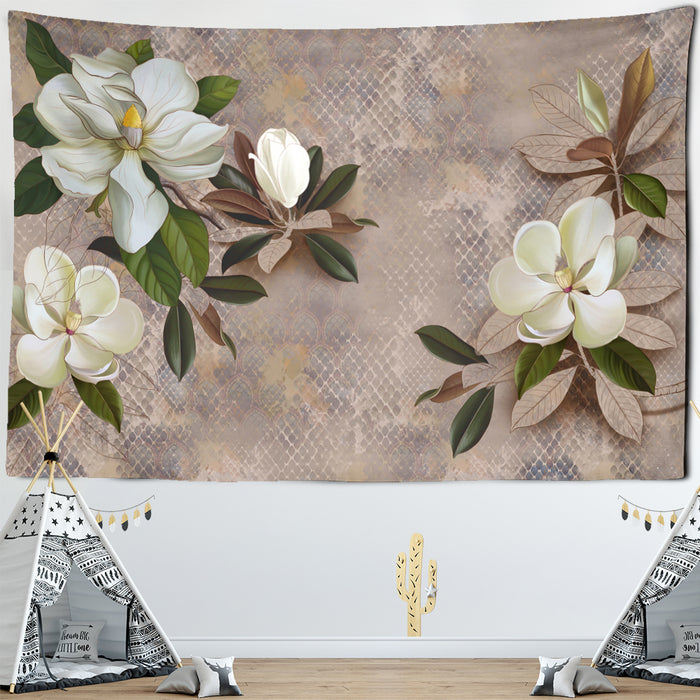 Printed Flower Tapestry Wall Hanging Tapis Cloth
