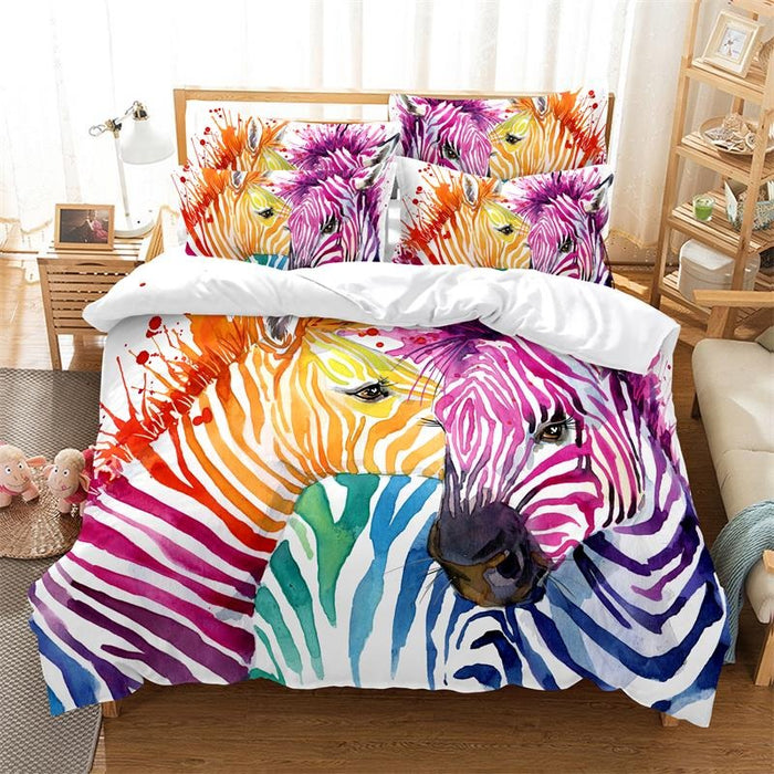 Animal & Cartoon Pattern Duvet Cover And Pillowcase Set