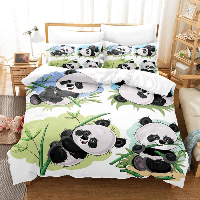 Colorful Cartoon Animals Printed Bedding Set