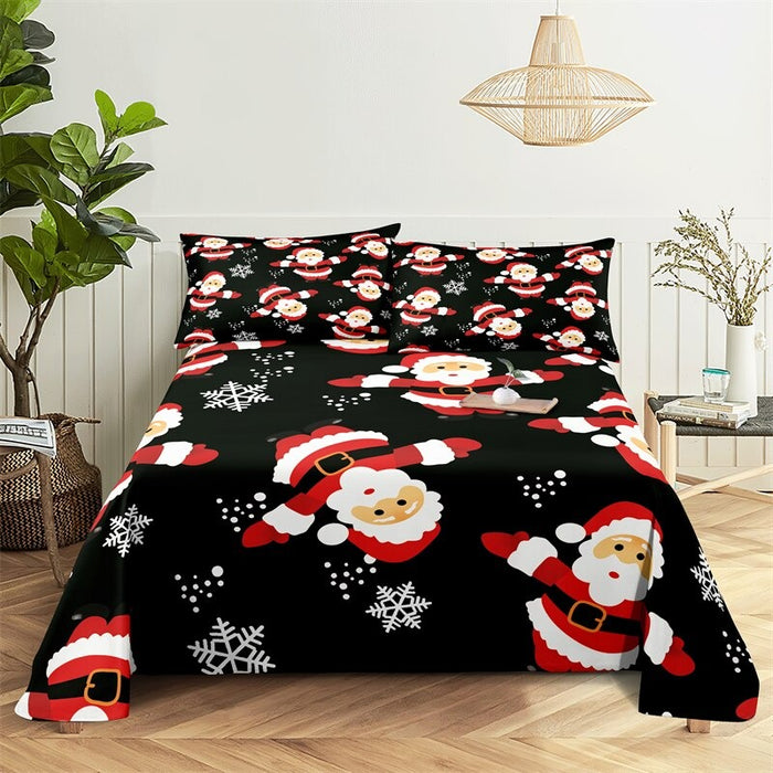 Christmas Themed Complete Bed Sheets And Pillowcases Set