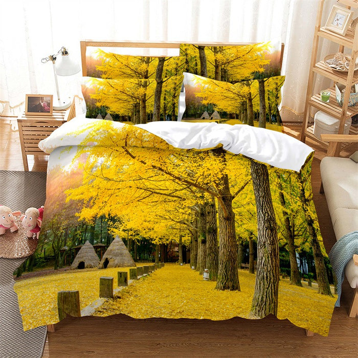 3D Forest Printed Bedding Set