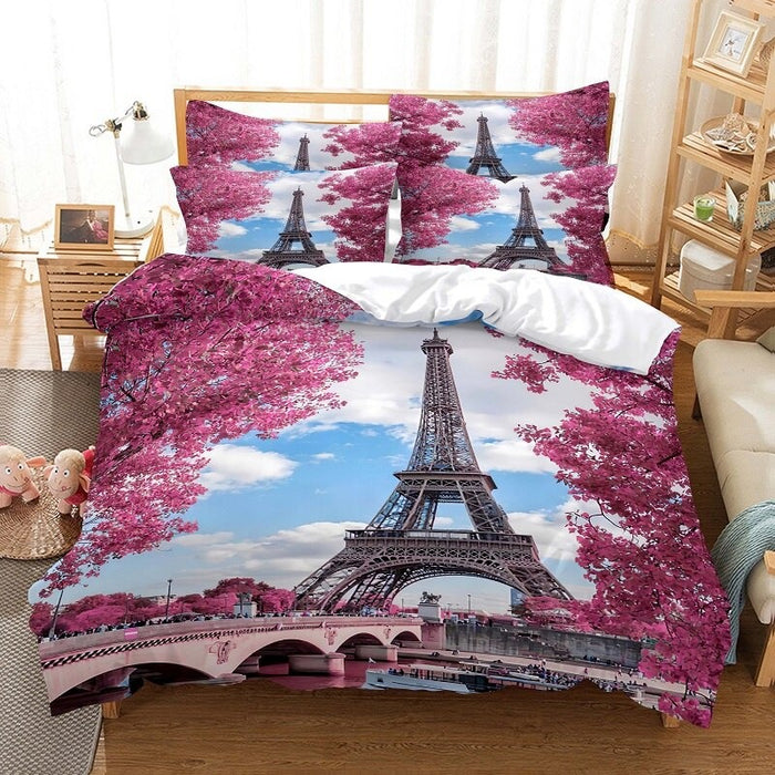 Eiffel Tower Duvet Cover Set