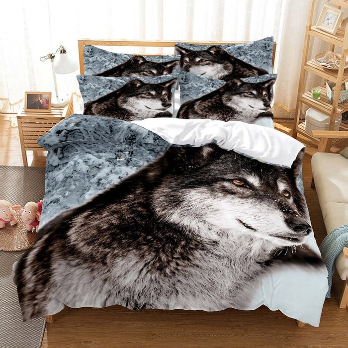 3D Printed Animals Bedding Sheets Set