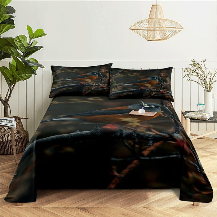 Bird Print Bedding Set