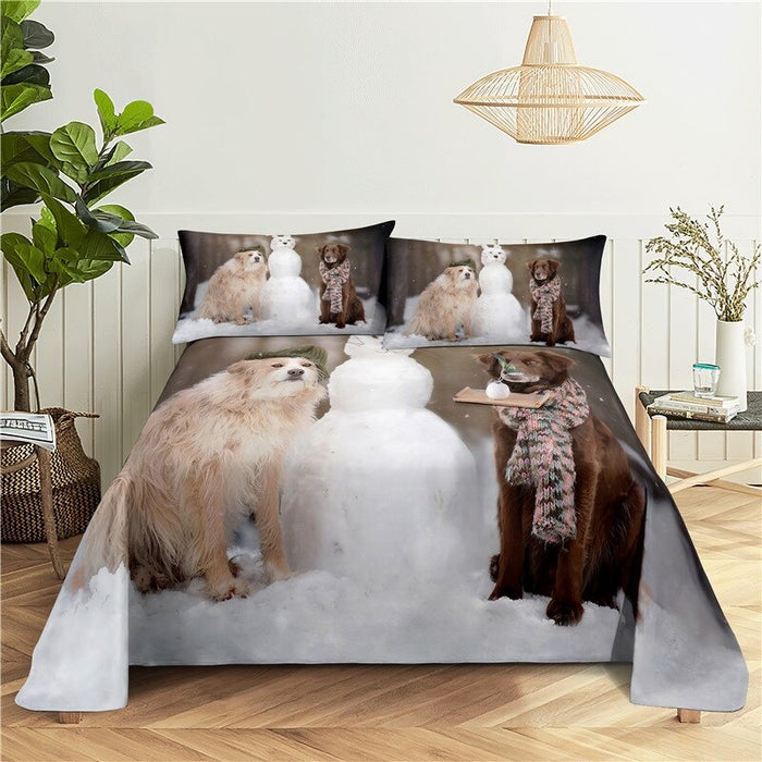 Siberian Dogs Print Bedding Set