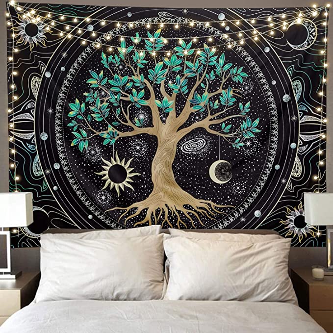 Aesthetic Tree of Life Tapestry Wall Hanging Tapis Cloth