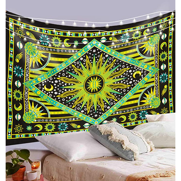 Burning Sun Tapestry Wall Hanging Tapis Cloth