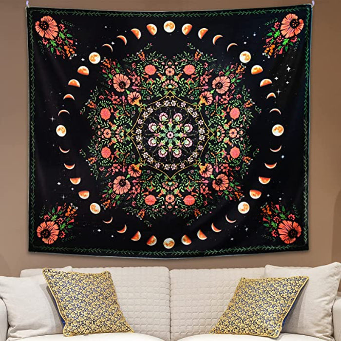 Blacklight Tapestry Wall Hanging Tapis Cloth
