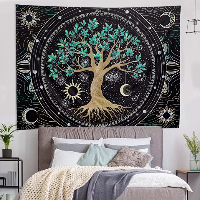 Aesthetic Tree of Life Tapestry Wall Hanging Tapis Cloth