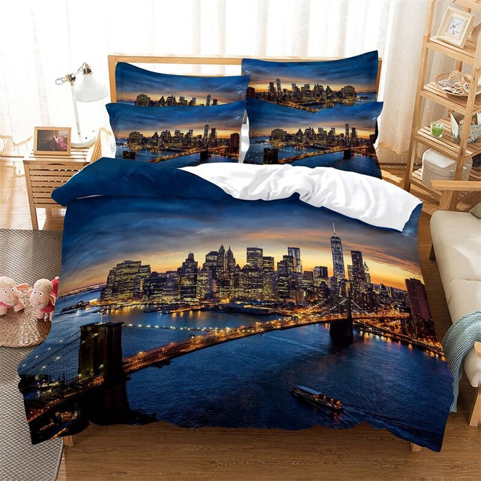 Romantic City Scenery Duvet Cover Set