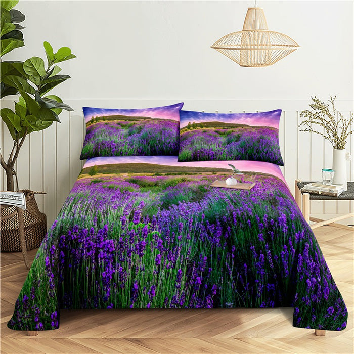 Lavender Print Bedding Set