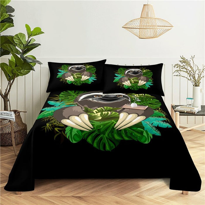 Animated Animal Printed Bedding Set