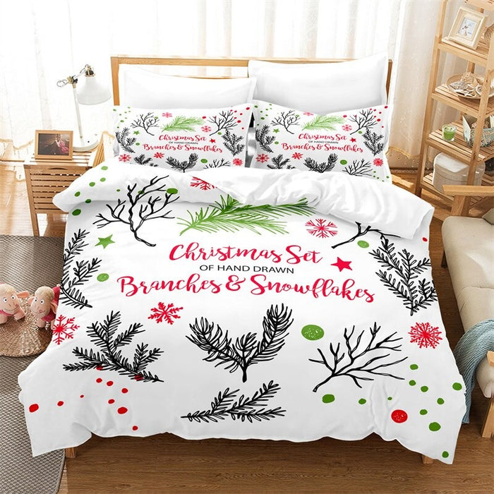 Christmas Tree Print Bedding Set