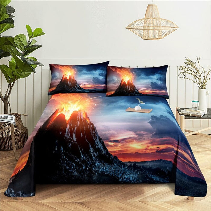 Volcano Print Bedding Set