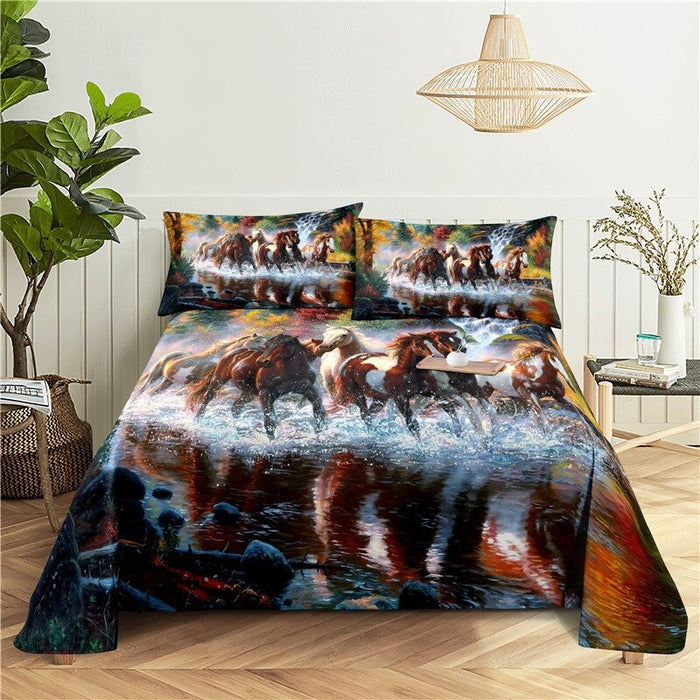 Horse Print Bedding Set