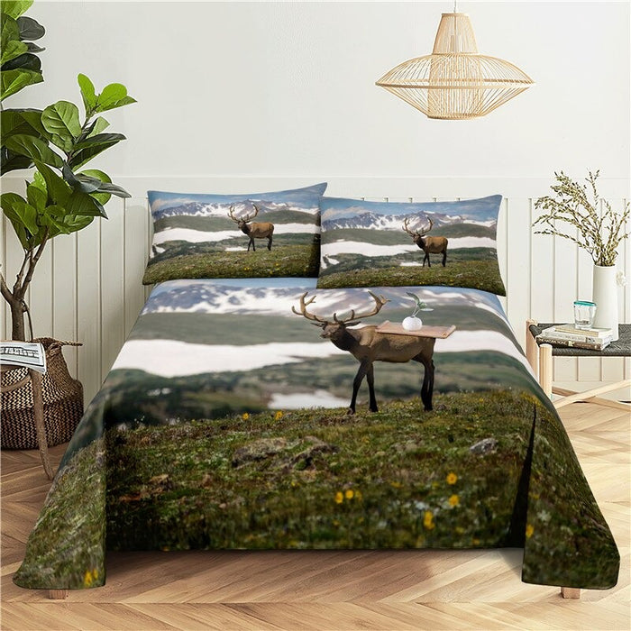 Elk Print Bedding Cover Set